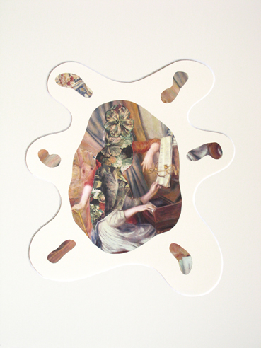 renoir, dessin, collage, relief